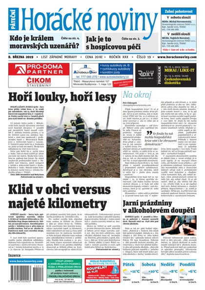 E-magazín Horácké Noviny Pátek 8.3.2019 č. 019 - Horácké noviny