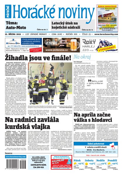 E-magazín Horácké Noviny Pátek 22.3.2019 č. 023 - Horácké noviny