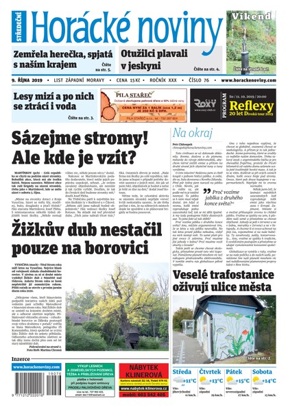 E-magazín Horácké Noviny Středa 9.10.2019 č. 076 - Horácké noviny