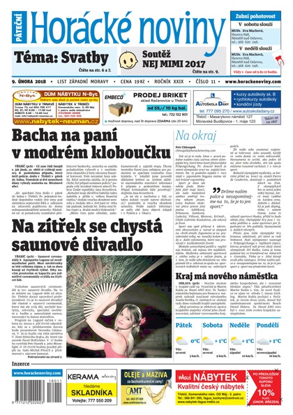 E-magazín Horácké Noviny Pátek 9.2.2018 č. 011 - Horácké noviny