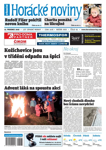 E-magazín Horácké Noviny Středa 12.12.2018 č. 093 - Horácké noviny