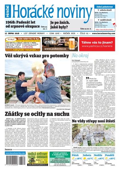 E-magazín Horácké Noviny Pátek 17.8.2018 č. 061 - Horácké noviny