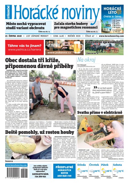 E-magazín Horácké Noviny Středa 27.6.2018 č. 047 - Horácké noviny