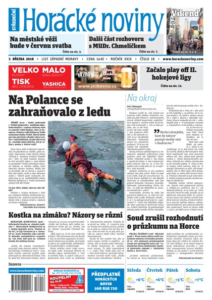 E-magazín Horácké Noviny Středa 7.3.2018 č. 018 - Horácké noviny