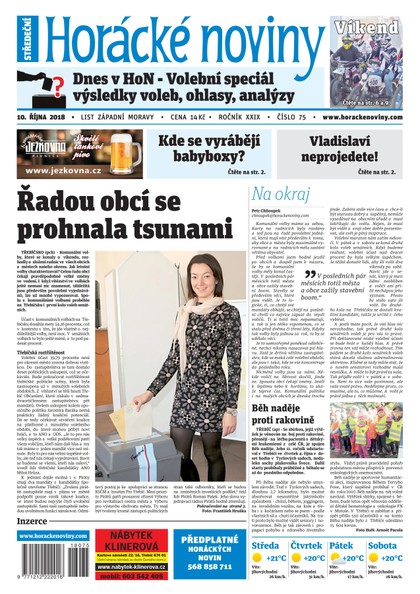 E-magazín Horácké Noviny Středa 10.10.2018 - č. 57 - Horácké noviny