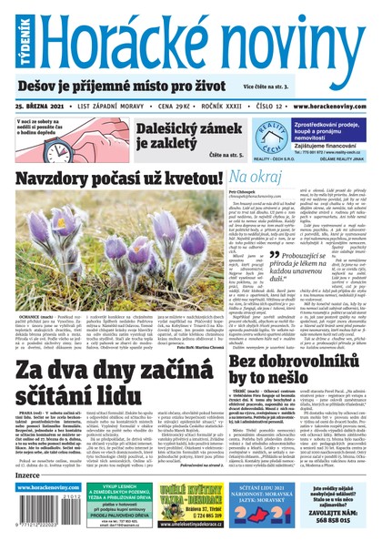 E-magazín Horácké Noviny Čtvrtek 25.3.2021 č. 012 - Horácké noviny