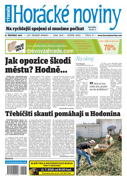 E-magazín Horácké Noviny Čtvrtek  8.7.2021 č.027 - Horácké noviny