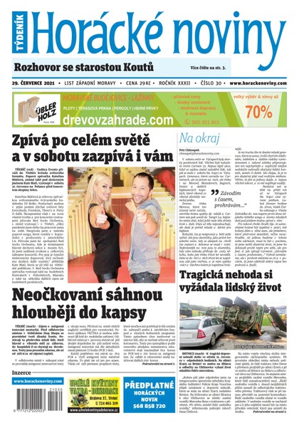 E-magazín Horácké Noviny Čtvrtek 29.7.2021 č. 030 - Horácké noviny