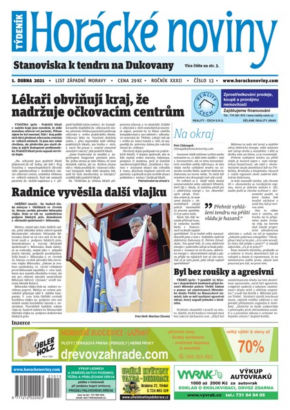 E-magazín Horácké Noviny Čtvrtek 1.4.2021 č. 013 - Horácké noviny