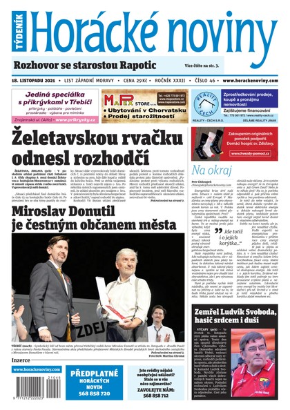 E-magazín Horácké Noviny Čtvrtek 18.11.2021 č. 046 - Horácké noviny