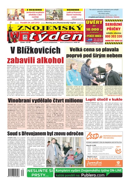 E-magazín Znojemský týden Znojemský týden 39 - 2012 - Znojemský týden