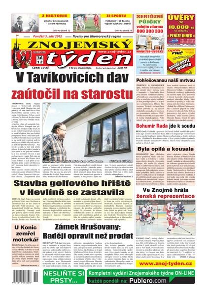 E-magazín Znojemský týden Znojemský týden 36 - 2012 - Znojemský týden