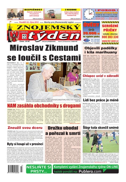 E-magazín Znojemský týden Znojemský týden 43 - 2012 - Znojemský týden