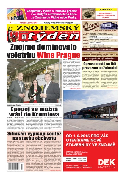 E-magazín Znojemský týden Znojemský týden č. 23 / 2015 - Znojemský týden