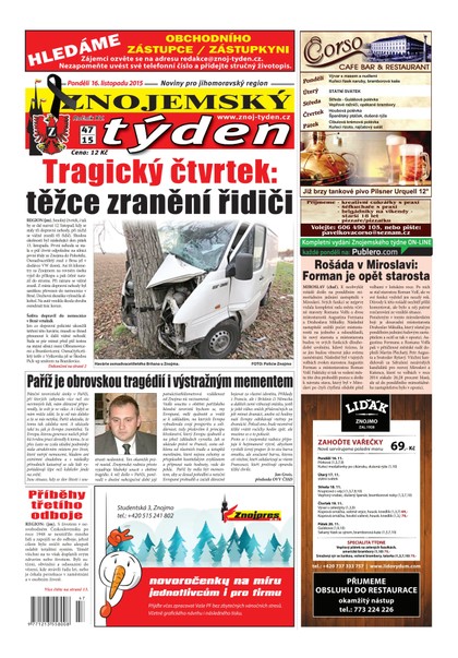 E-magazín Znojemský týden Znojemský týden č. 47 / 2015 - Znojemský týden