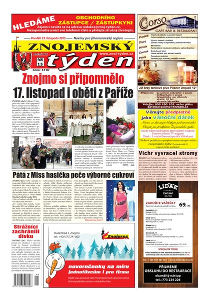 E-magazín Znojemský týden Znojemský týden č. 48 / 2015 - Znojemský týden