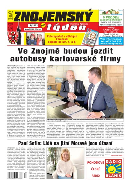 E-magazín Znojemský týden Znojemský týden 13/2022 - Znojemský týden