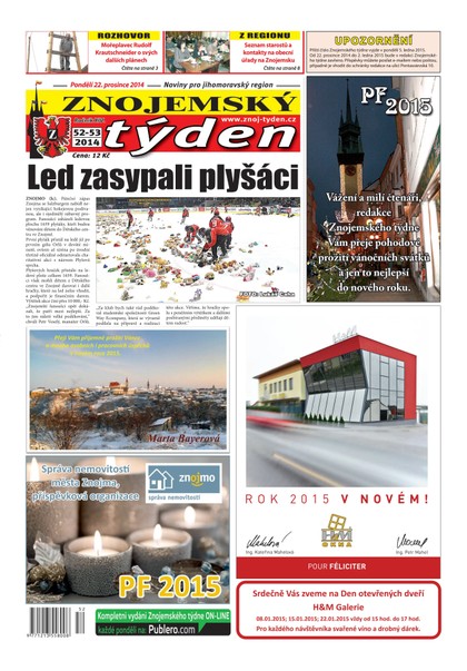 E-magazín Znojemský týden Znojemský týden č. 52-53 / 2014 - Znojemský týden