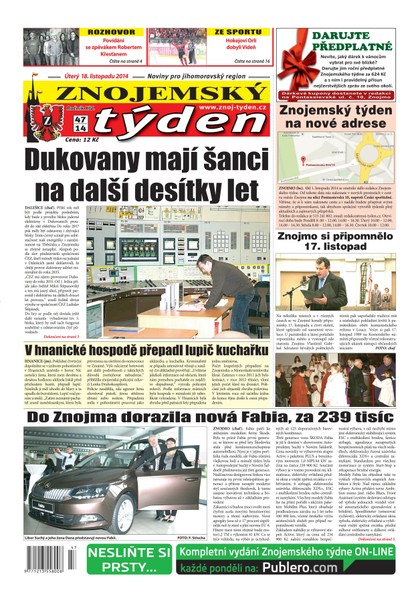 E-magazín Znojemský týden Znojemský týden č. 47 / 2014 - Znojemský týden