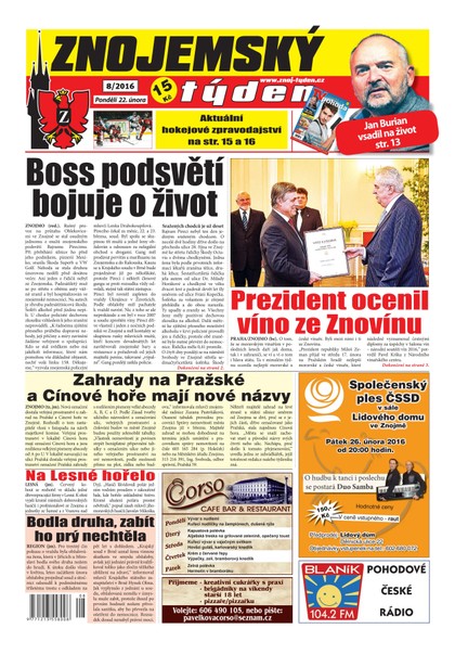 E-magazín Znojemský týden 8/2016 - Znojemský týden