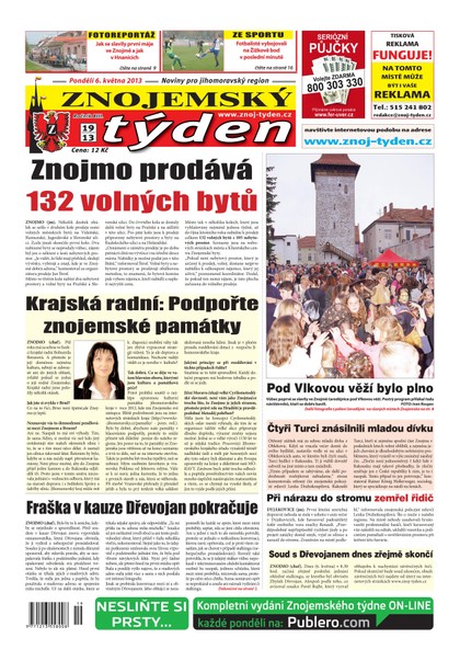 E-magazín Znojemský týden Znojemský týden 19 - 2013 - Znojemský týden