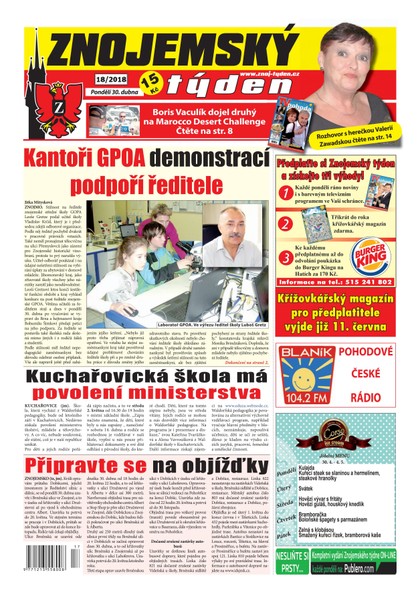 E-magazín Znojemský týden Znojemský týden 18/2018 - Znojemský týden