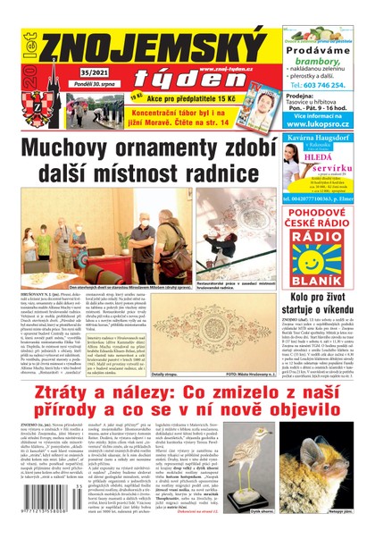 E-magazín Znojemský týden Znojemský týden 35/2021 - Znojemský týden