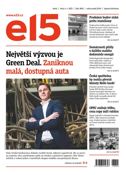 E-magazín E15 - 4.4.2023 - CZECH NEWS CENTER a. s.