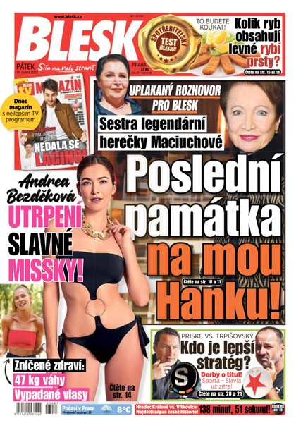 E-magazín Blesk - 14.4.2023 - CZECH NEWS CENTER a. s.