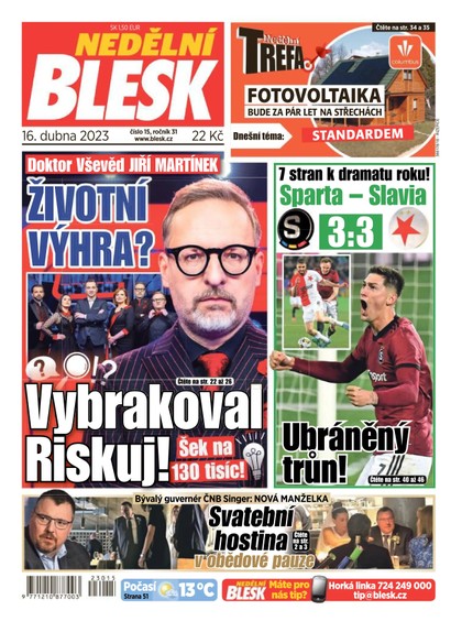 E-magazín Nedělní Blesk - 16.4.2023 - CZECH NEWS CENTER a. s.