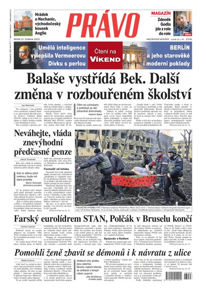 E-magazín Deník Právo - 21.4.2023 - Borgis, a.s.