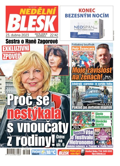 E-magazín Nedělní Blesk - 23.4.2023 - CZECH NEWS CENTER a. s.