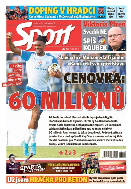 E-magazín Sport - 31.5.2023 - CZECH NEWS CENTER a. s.