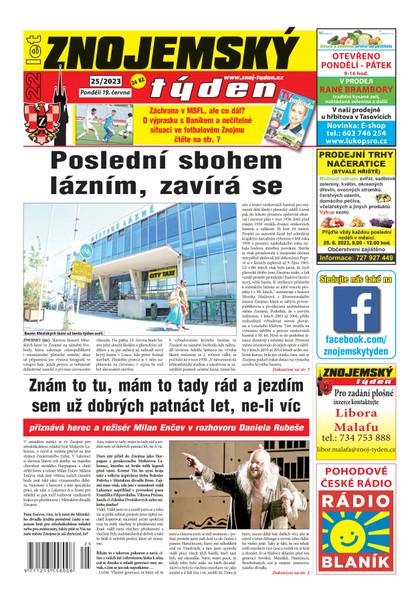 E-magazín Znojemský týden 25/2023 - Znojemský týden