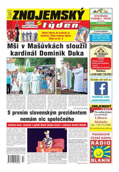 E-magazín Znojemský týden 27/2023 - Znojemský týden