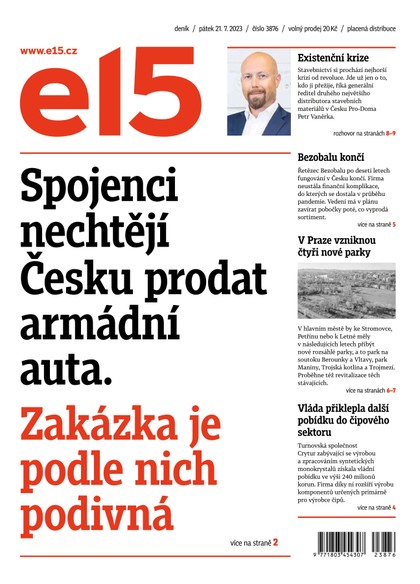 E-magazín E15 - 21.7.2023 - CZECH NEWS CENTER a. s.