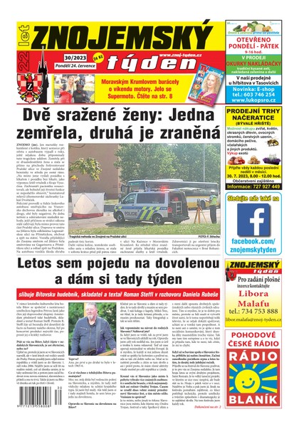 E-magazín Znojemský týden 30/2023 - Znojemský týden