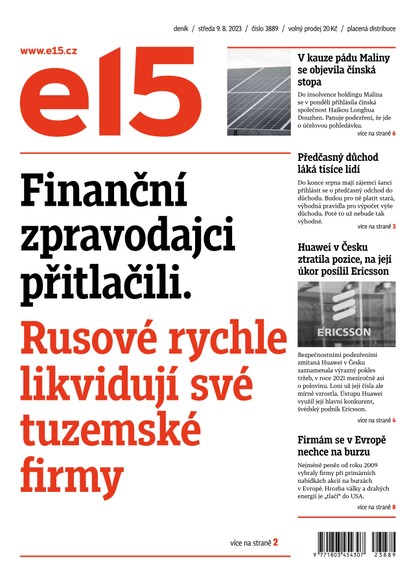 E-magazín E15 - 9.8.2023 - CZECH NEWS CENTER a. s.