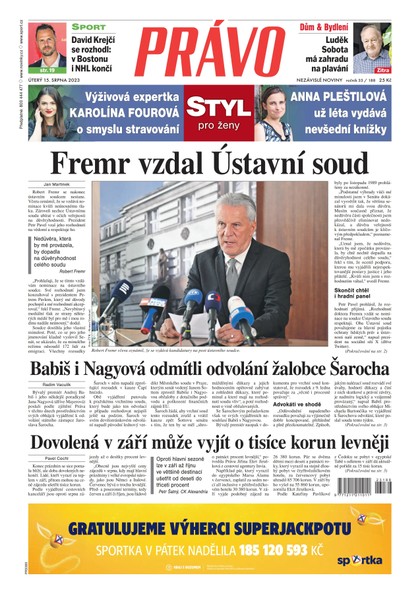 E-magazín Deník Právo - 15.8.2023 - Borgis, a.s.