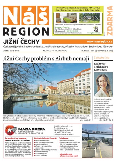 E-magazín Náš Region - Jižní Čechy 33/2023 - A 11 s.r.o.