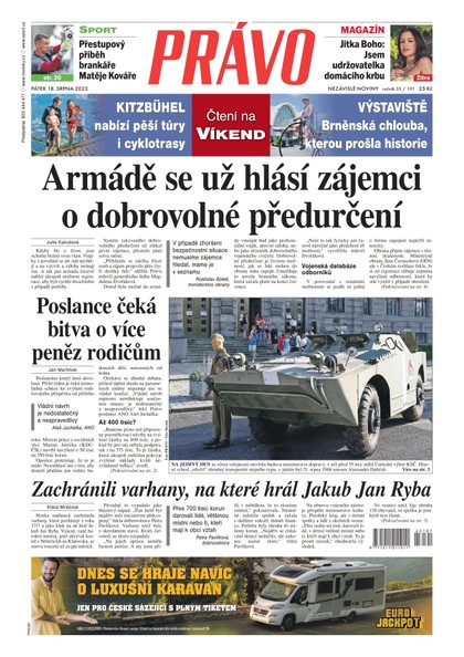 E-magazín Deník Právo - 18.8.2023 - Borgis, a.s.