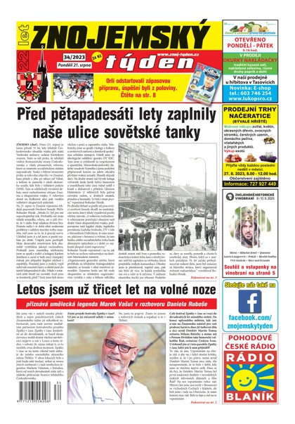 E-magazín Znojemský týden 34/2023 - Znojemský týden