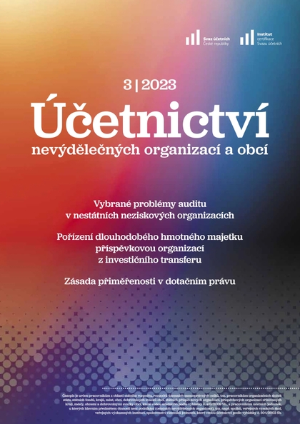 E-magazín Účetnictví nevýdělečných organizací a obcí č. 3/2023 - Svaz účetních České republiky, z. s.