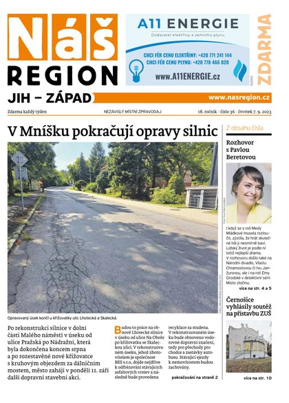E-magazín Náš Region - Jih 36/2023 - A 11 s.r.o.
