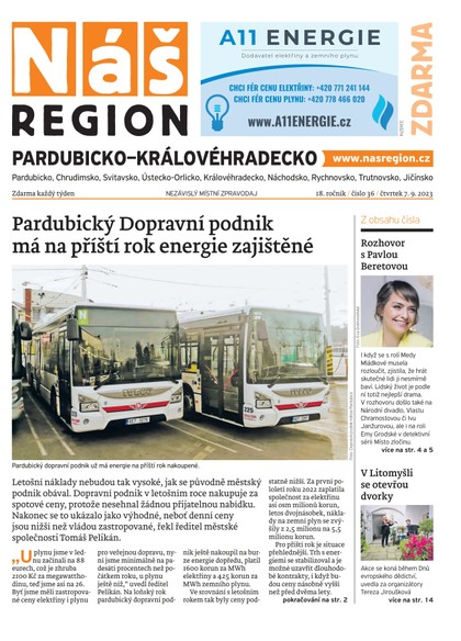 E-magazín Náš Region - Pardubicko/Královéhradecko 36/2023 - A 11 s.r.o.