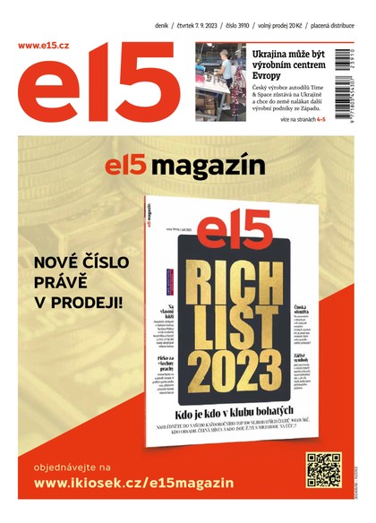 E-magazín E15 - 7.9.2023 - CZECH NEWS CENTER a. s.