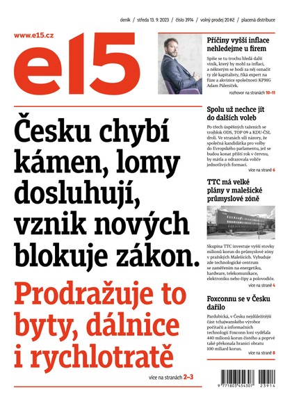 E-magazín E15 - 13.9.2023 - CZECH NEWS CENTER a. s.