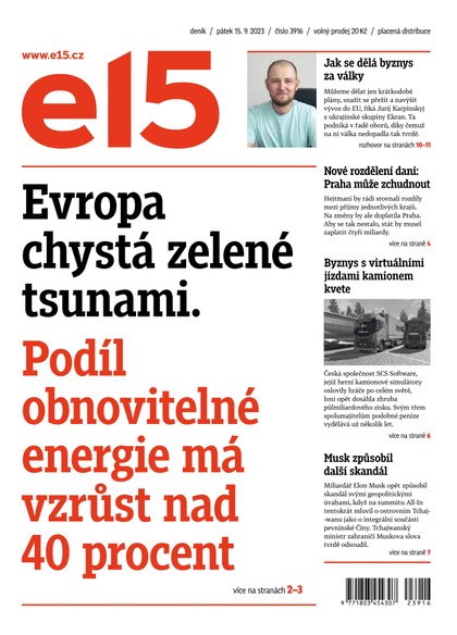 E-magazín E15 - 15.9.2023 - CZECH NEWS CENTER a. s.