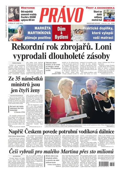 E-magazín Deník Právo - 27.9.2023 - Borgis, a.s.