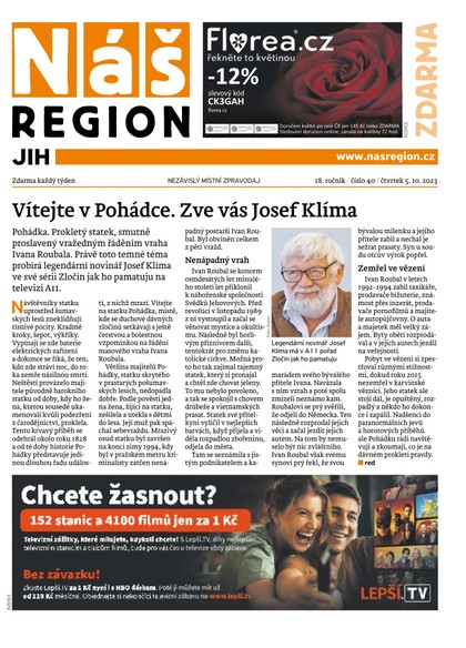 E-magazín Náš Region - Jih 40/2023 - A 11 s.r.o.